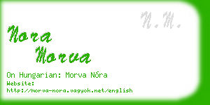 nora morva business card